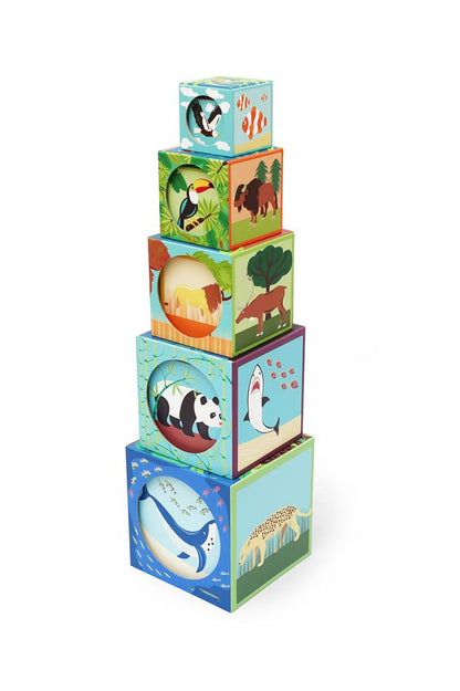 Stapel en puzzel toren- dieren van de wereld - Scratch
